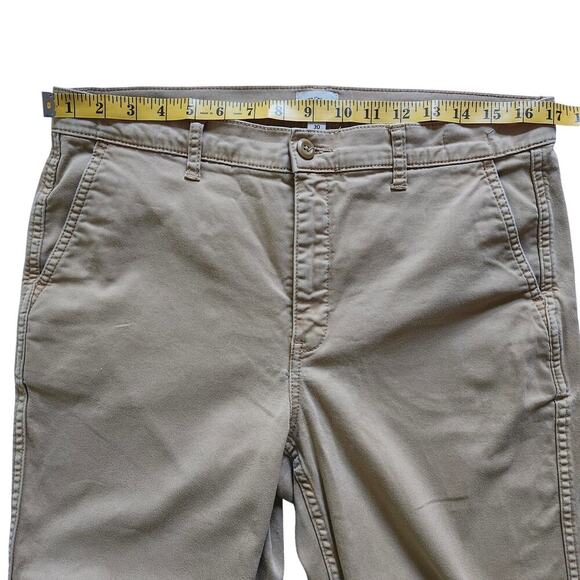 J Crew Vintage Straight Leg High Rise Chinos Dark Khaki Size 30 - Picture 9 of 12